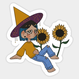 Sunflower Witch Sticker